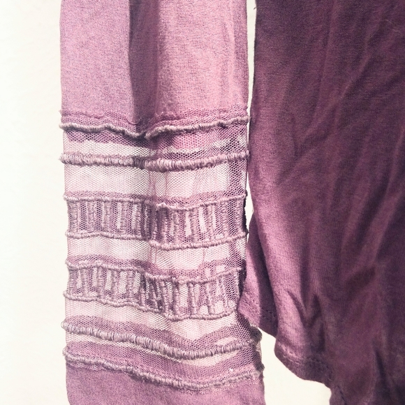 Free People Long Sleeve Seethrough Accent Size S/P - Picture 4 of 6